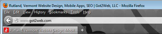 Vermont SEO -This is how the browser displays a title element